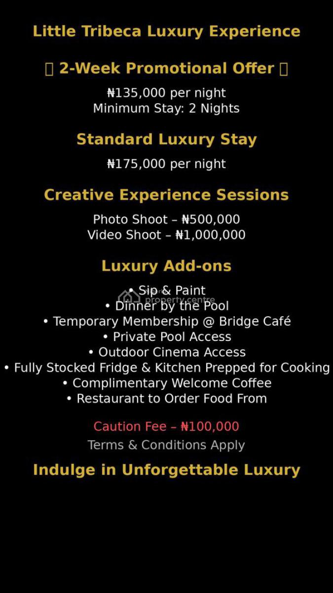 The Little Tribeca 1 Bedroom Loft with Maximum Number of Guests Being 2, Lekki, Lagos, Flat / Apartment Short Let