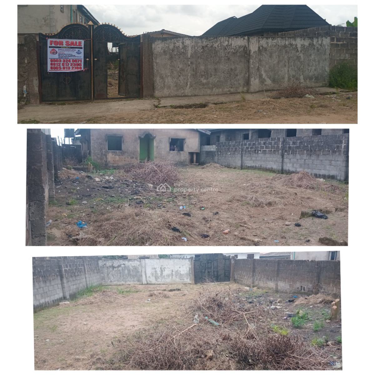 a Fenced and Gated Land with a Dilapidated 3-bedroom Bungalow., Bello Street, Ipaja, Lagos, Residential Land for Sale