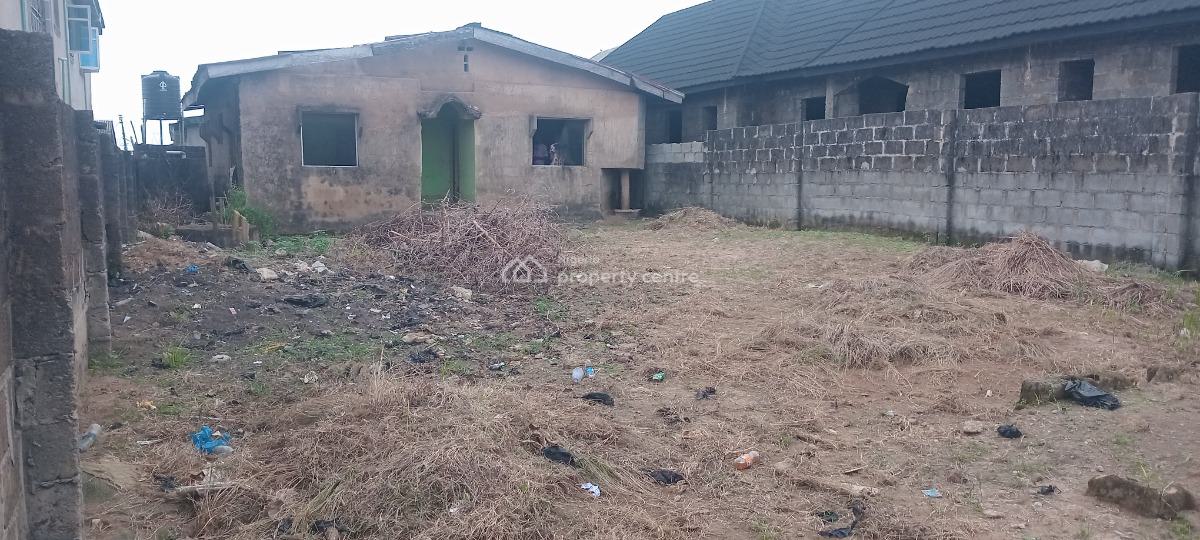 a Fenced and Gated Land with a Dilapidated 3-bedroom Bungalow., Bello Street, Ipaja, Lagos, Residential Land for Sale
