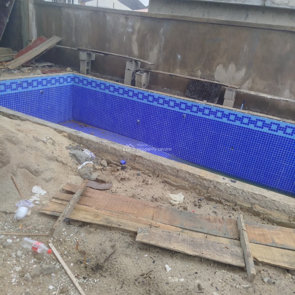 Service 2 Bedroom Flat Upstairs with Swimming Pool, Close to Royal Pine Estate, Orchid Road, Lekki Expressway, Lekki, Lagos, Flat / Apartment for Rent