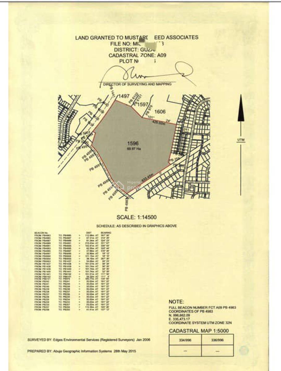 a Standard, Stunning, Lovely Land, Guzape District, Abuja, Residential Land Joint Venture