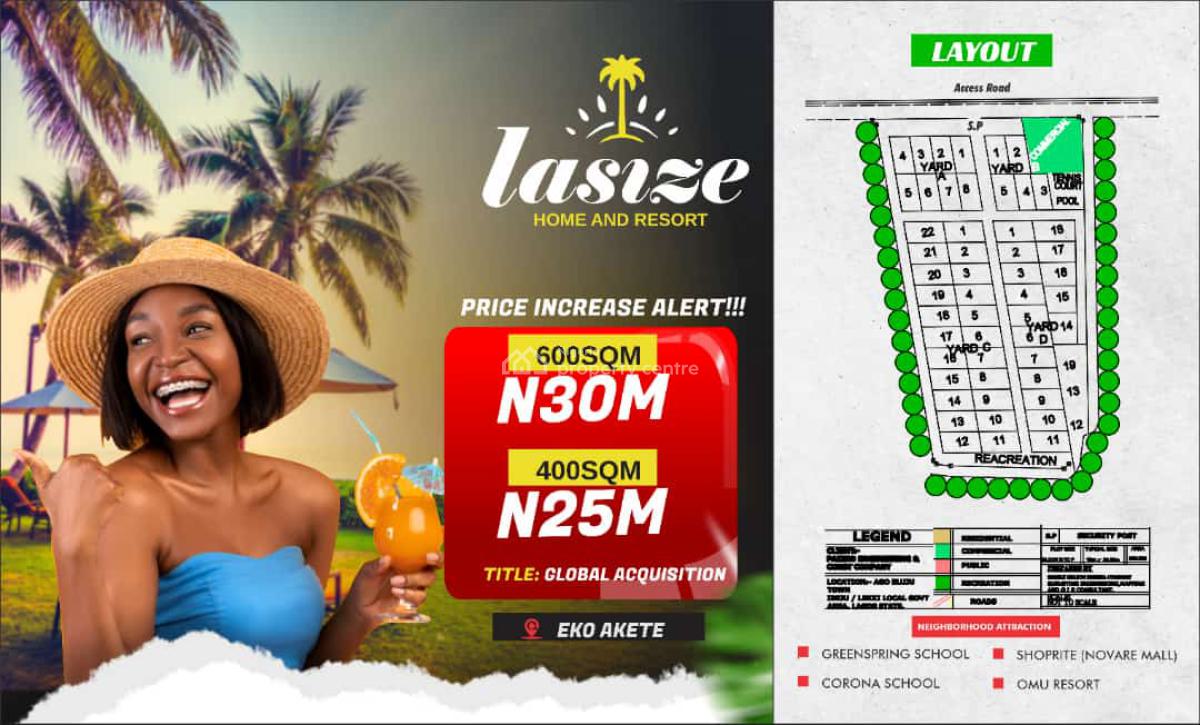 Good Land, Lasize Homes and Resort, Eko Akete, Abijo, Lekki, Lagos, Residential Land for Sale