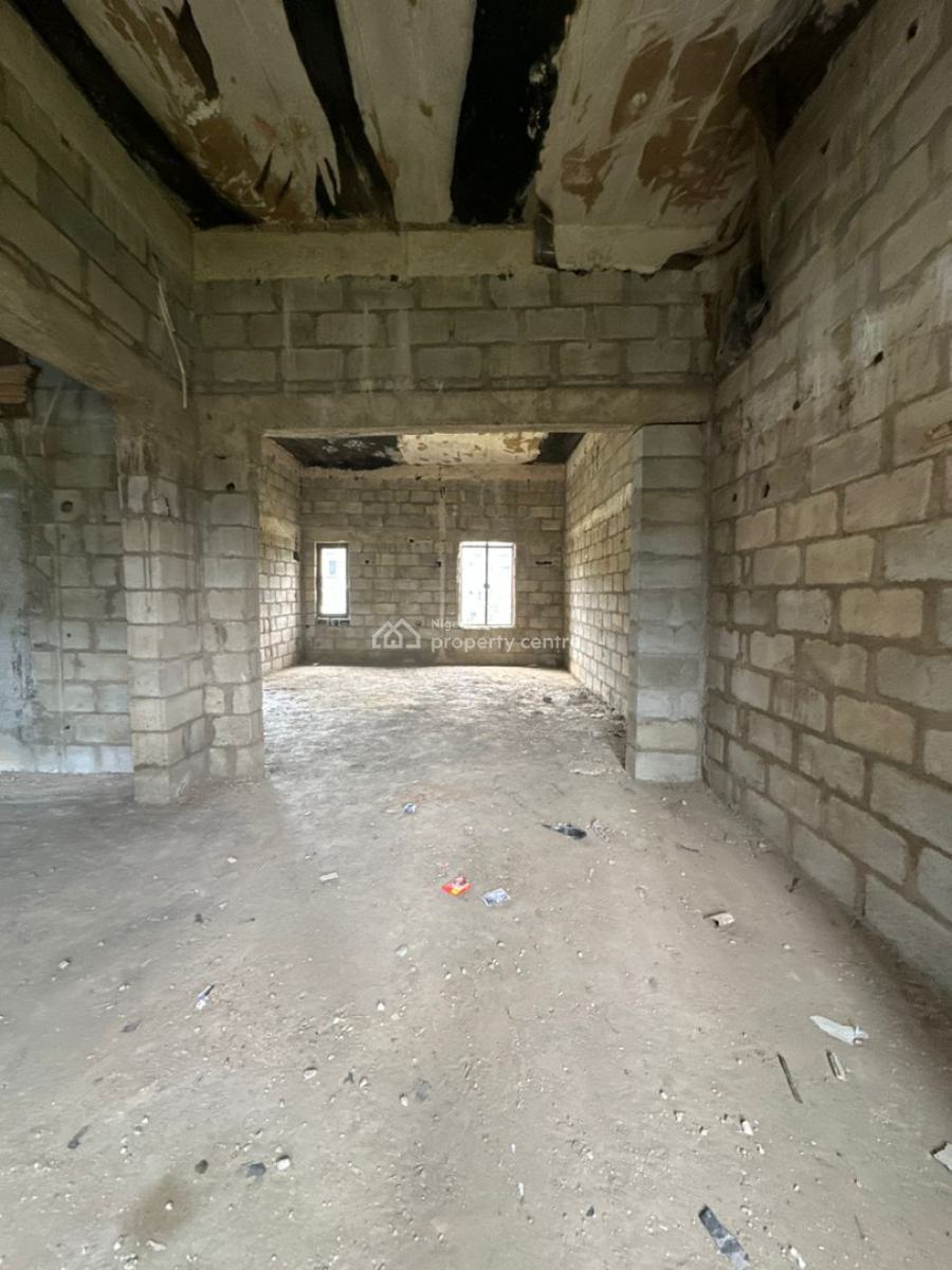 Massive 4 Bedroom Semi Finished Terrace Duplex, Bq, Tarred, Serene Neighborhood on a Tarred Access Road, Gaduwa, Abuja, Terraced Duplex for Sale