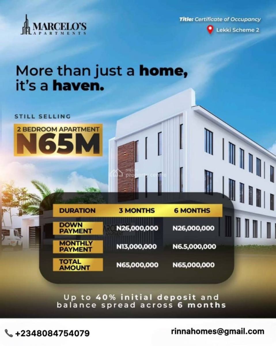 Stunning 2 Bedroom Apartment with Payment Plan, Modern Built 2 Bedroom Apartment with Payment Plan, Ajah, Lagos, Block of Flats for Sale