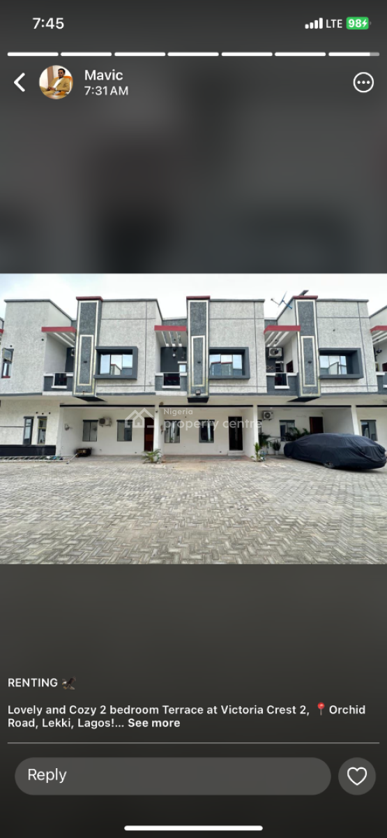 Serviced 2 Bedrooms Terrace Duplex, Orchid Road Lekki, Lekki Phase 2, Lekki, Lagos, Terraced Duplex for Rent