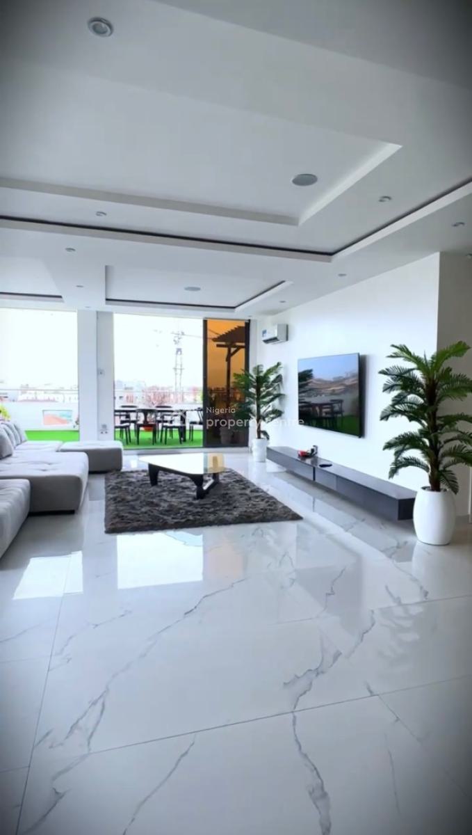 Fully Furnished & Serviced 3 Bedroom Penthouse + Bq, Pool, Gym, Lekki Phase 1, Lekki, Lagos, Flat / Apartment for Rent
