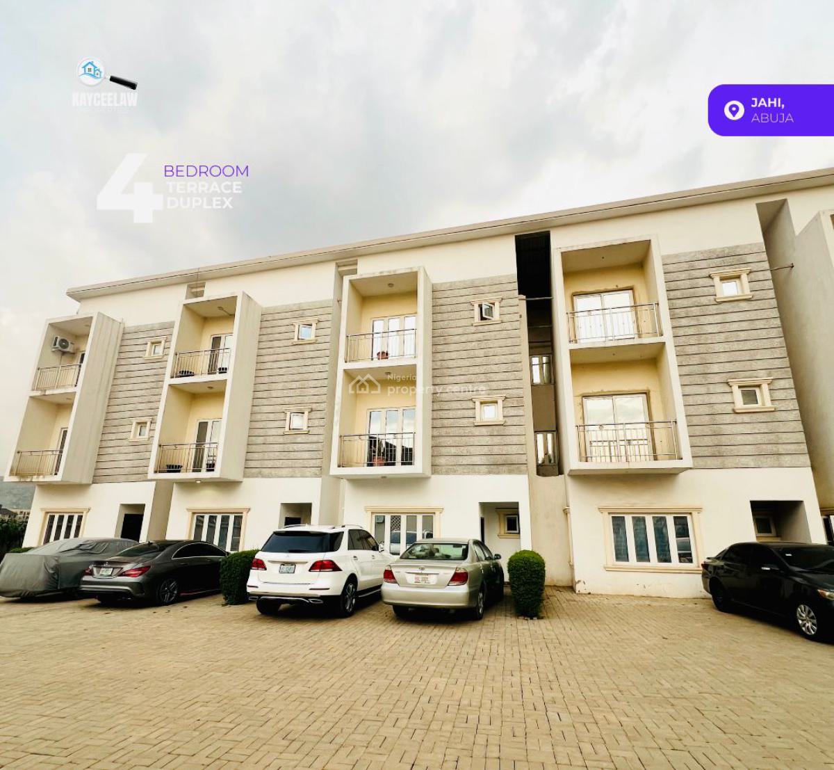 Luxury 4bedroom Duplex Plus 1 Room Attached Boys Quarters, 4, Prince Joseph Etu Drive. Off Dabara Audu Vingo Crescent Jahi, Jahi, Abuja, Terraced Duplex for Sale