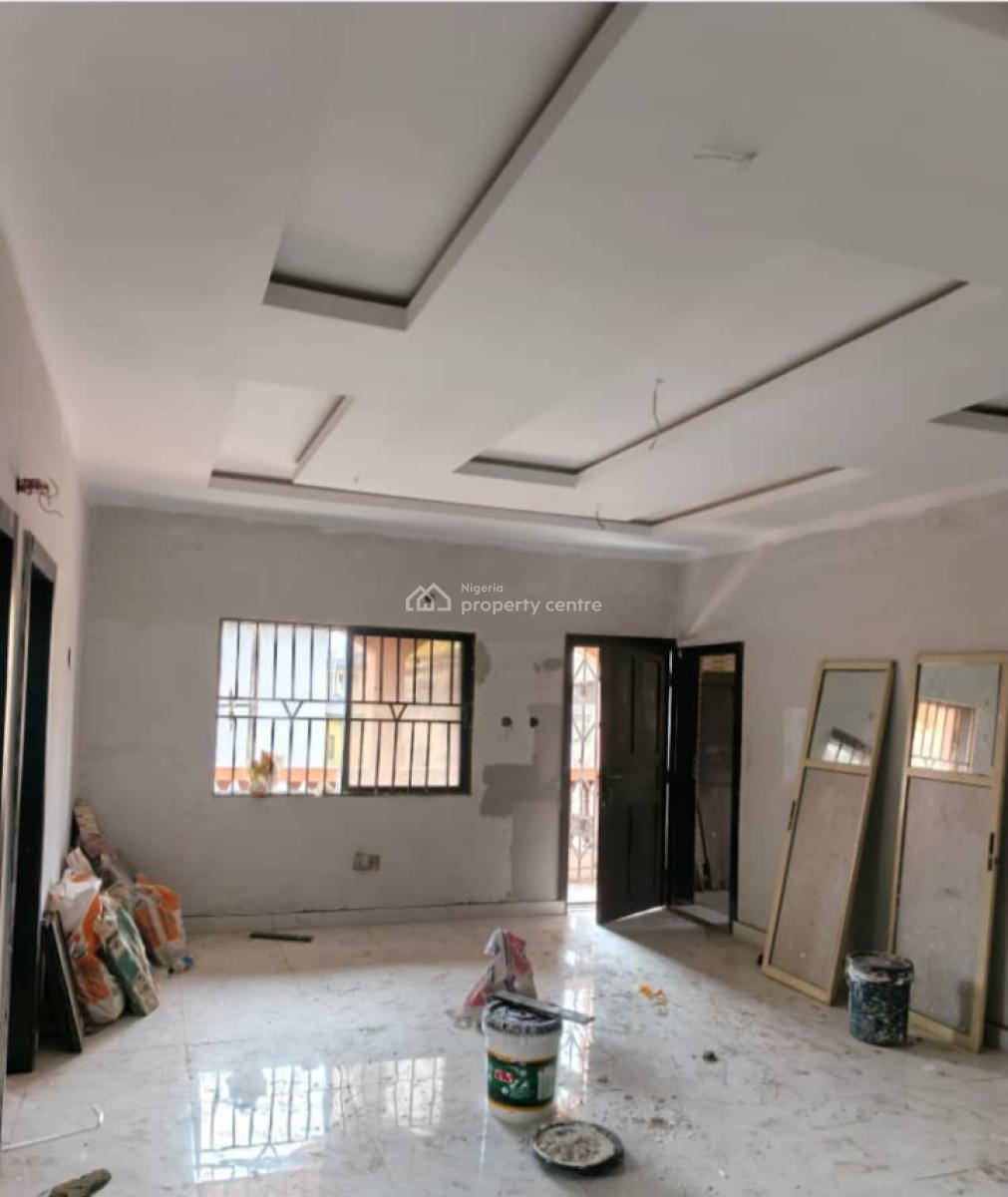 New 3 Bedroom Flat, By Sunday Farm, Cement, Mangoro, Ikeja, Lagos, Flat / Apartment for Rent