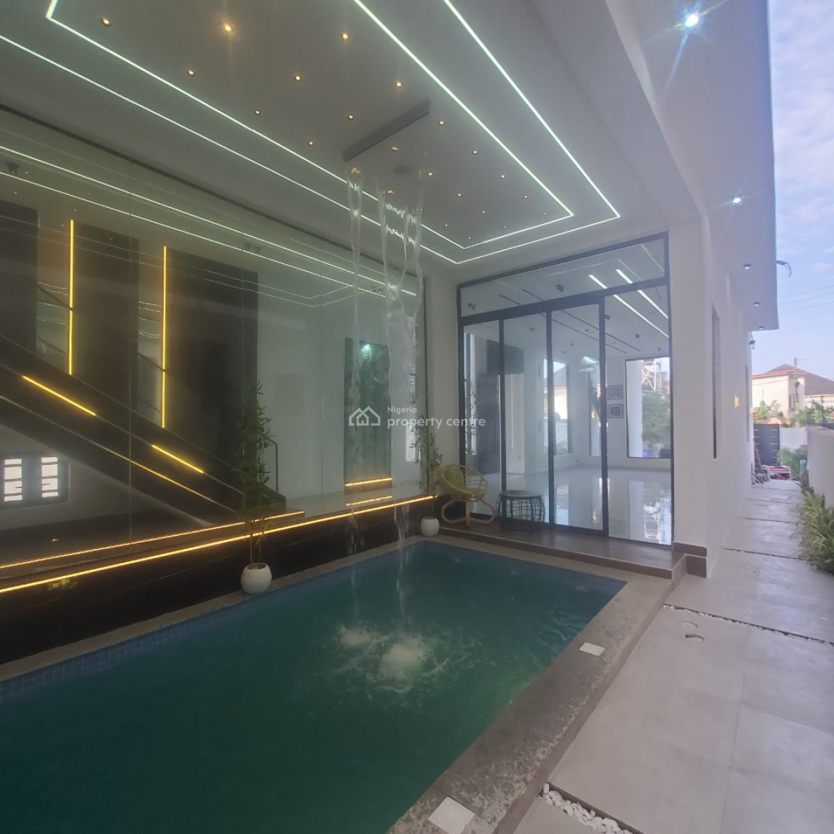 Gorgeous 5 Bedroom Detached Duplex with Bq, Pool & Water Fountain, Chevron Toll Gate, Lekki, Lagos, Detached Duplex for Sale