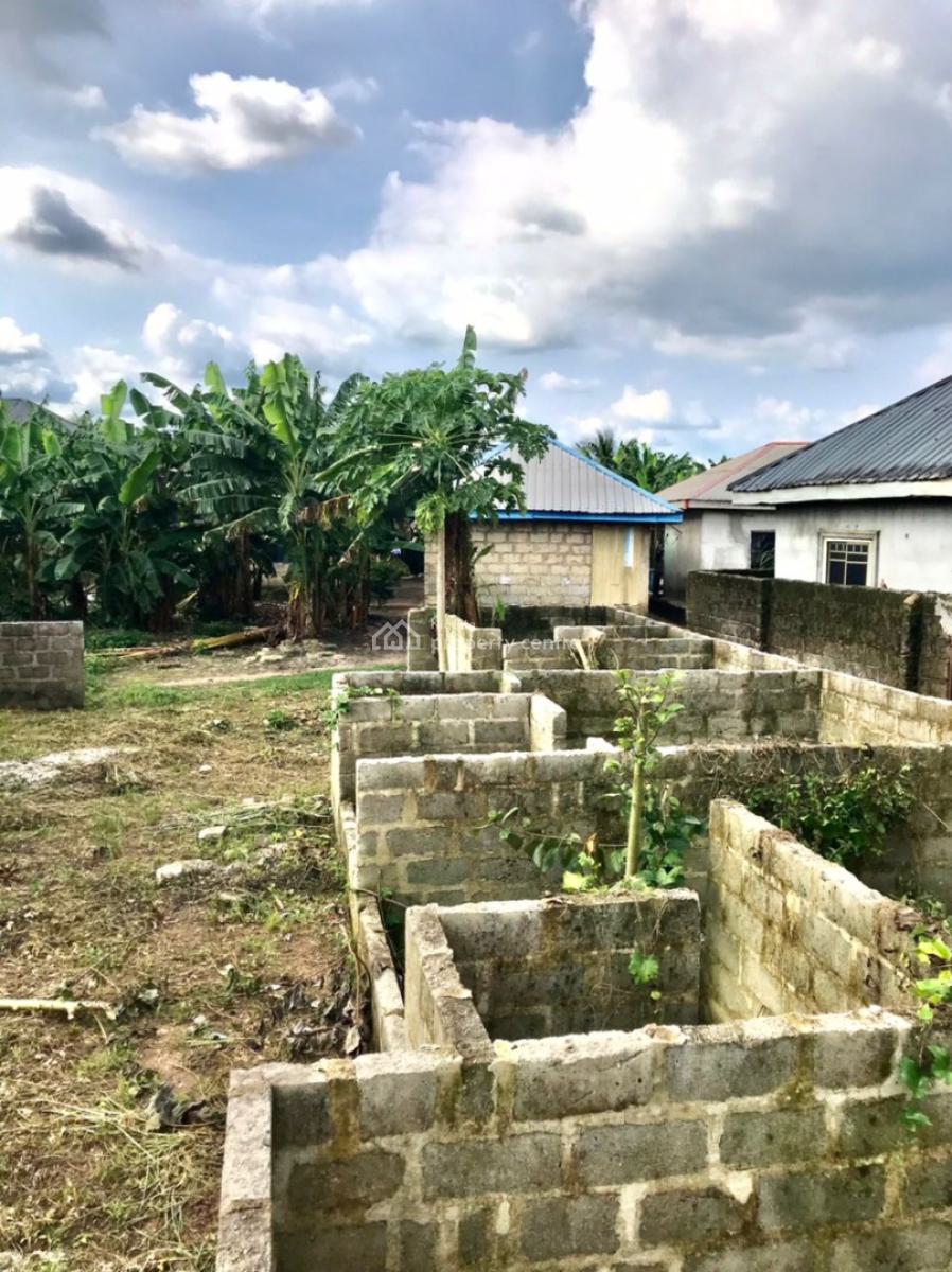 an Uncompleted 3 Bedroom Bungalow with 3 Units of Self Contain, Umuikume Town Hall, Omagwa, Port Harcourt, Rivers, Semi-detached Bungalow for Sale