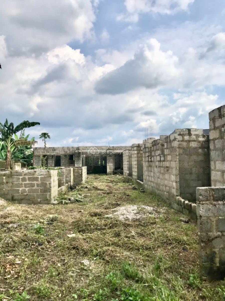 an Uncompleted 3 Bedroom Bungalow with 3 Units of Self Contain, Umuikume Town Hall, Omagwa, Port Harcourt, Rivers, Semi-detached Bungalow for Sale