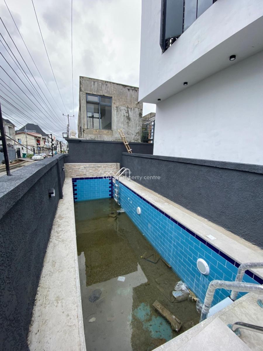 Newly Built 4 Bedroom Featured Terraced Duplex with Pool, Open Terrace, Osapa, Lekki, Lagos, Terraced Duplex for Sale