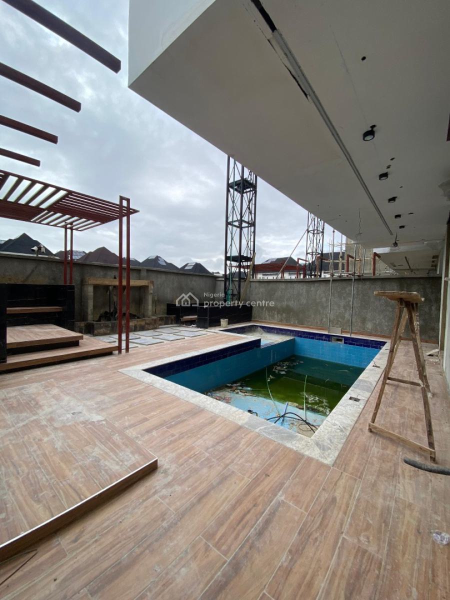 Luxurious 5 Bedroom Fully Detached Duplex with Bq and Pool, Comes with Pool and Open Terrace, Chevron, Lekki, Lagos, Detached Duplex for Sale
