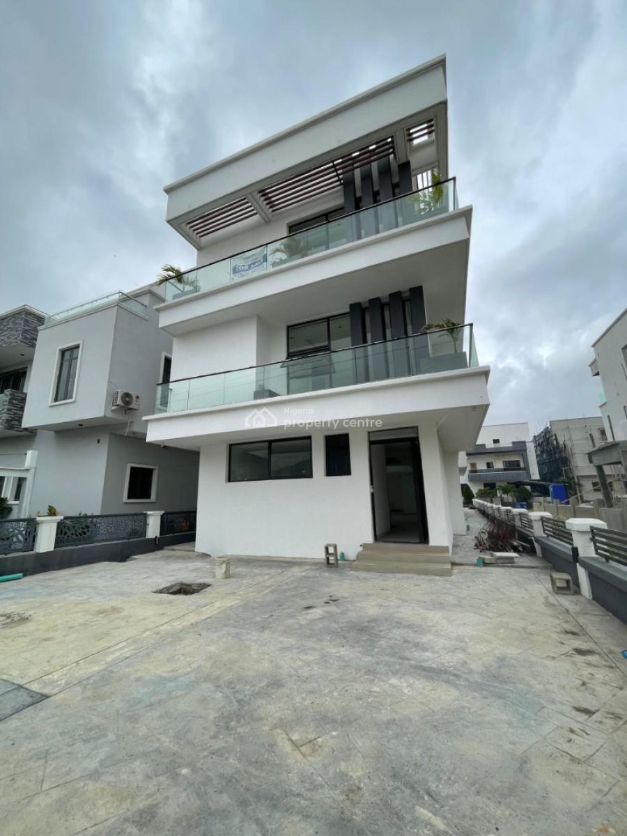 Massive 5 Bedroom Fully Detached Duplex with Bq Sitting on 2 Floors, Osapa, Lekki, Lagos, House for Sale