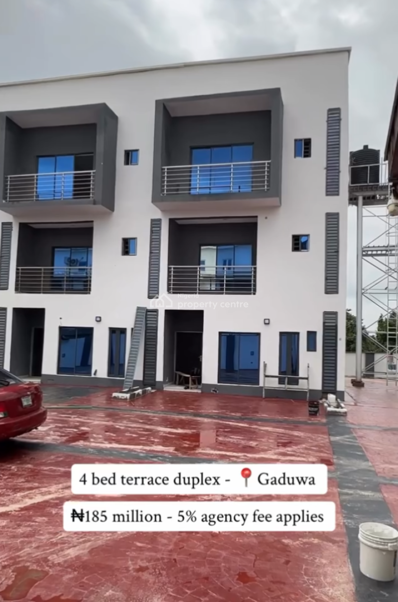 Newly Built 4bedroom Terrace Duplex with Bq, Gaduwa, Abuja, Terraced Duplex for Sale