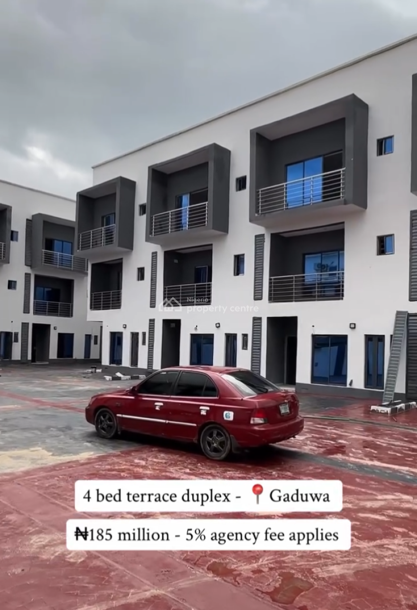 Newly Built 4bedroom Terrace Duplex with Bq, Gaduwa, Abuja, Terraced Duplex for Sale