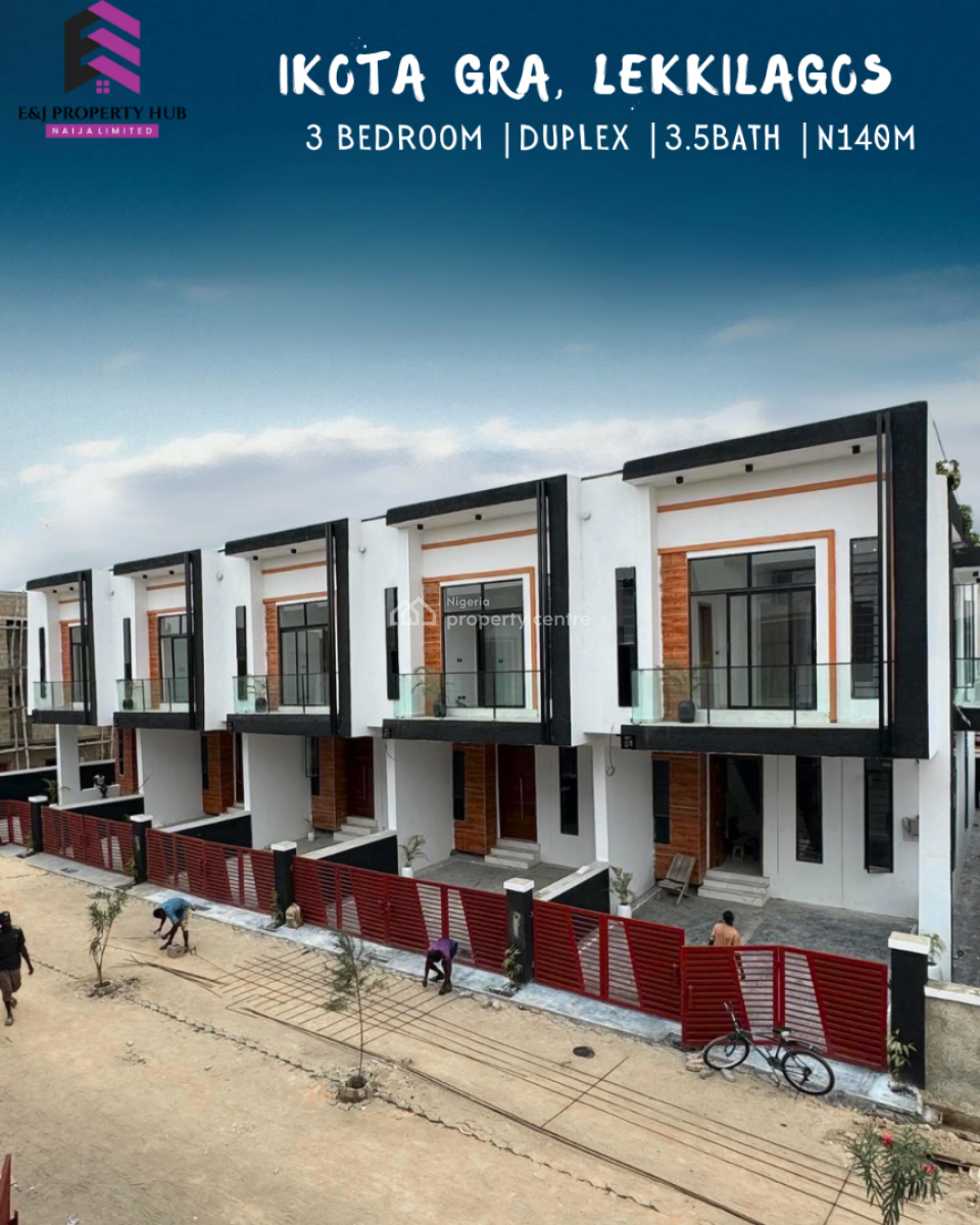 Newly Built 3 Bedroom Terrace Duplex, Inside Ikota Gra Lekki Lagos, Ikota, Lekki, Lagos, Terraced Duplex for Sale