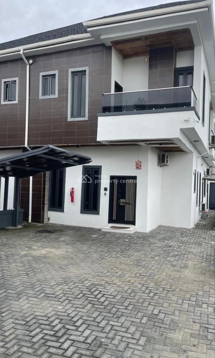 Fully Serviced 4 Bedrooms Terrace Duplex, Behind Pinnock Beach Estate Osapa/gated with Access Code, Osapa, Lekki, Lagos, Terraced Duplex for Rent