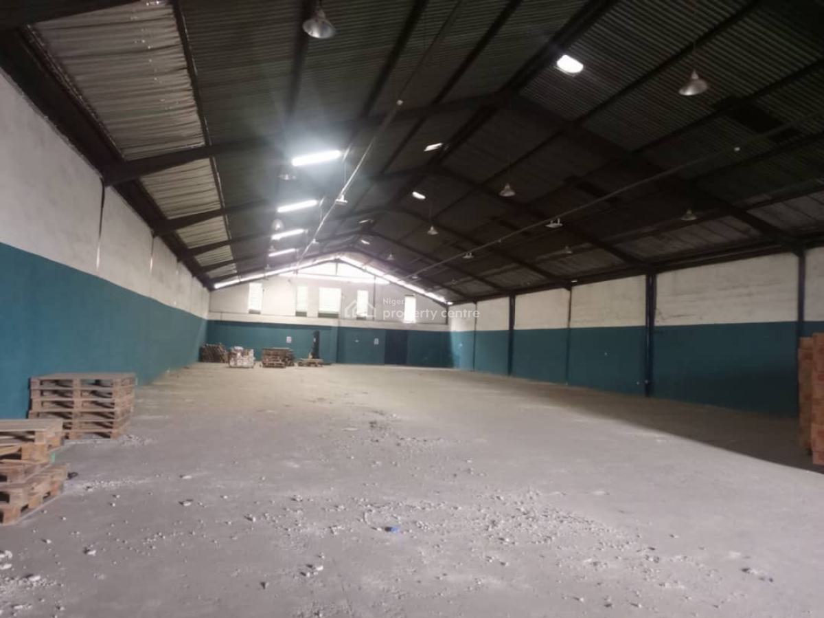 Private Compound 1,000sqm Warehouse + Office Space + Security House, Off, Oba Akran, Ikeja, Lagos, Warehouse for Rent
