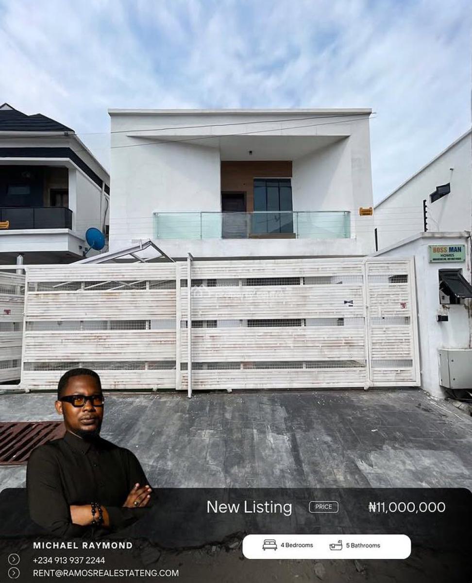 Spacious 4 Bedroom Fully Detached Duplex with Bq, Orchid,lekki, Lekki, Lagos, Detached Duplex for Rent