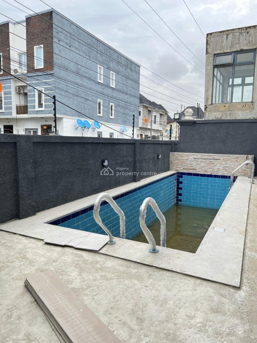 Well Built 4 Bedroom Terraced Duplex with Bq, Pool in a Secured Estate, Osapa, Lekki, Lagos, House for Sale