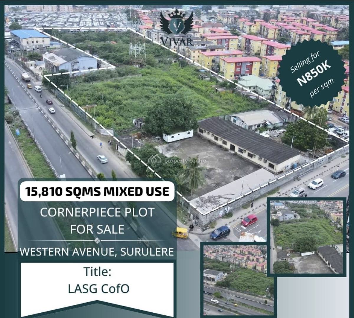 15810 Sqm, Surulere, Lagos, Mixed-use Land for Sale