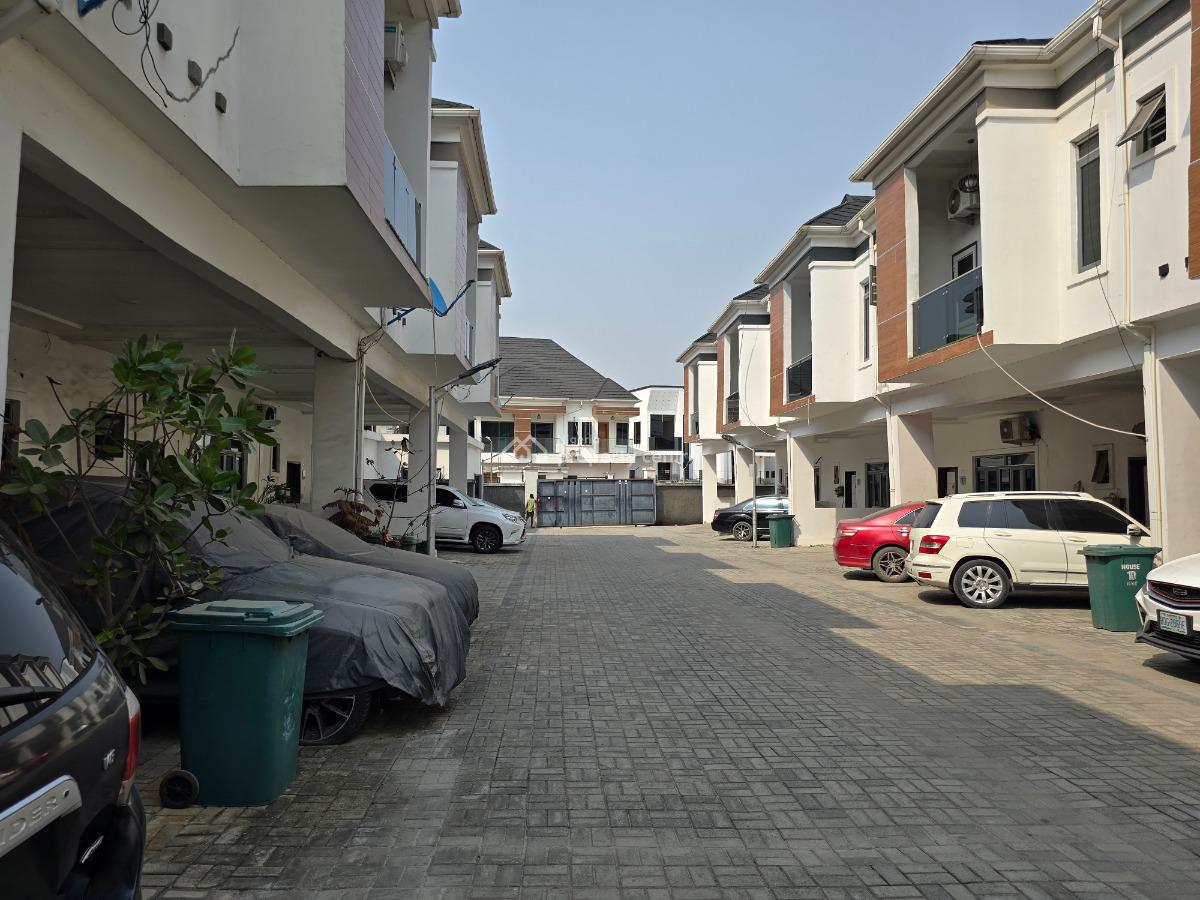 Nicely Finished and Well Located Serviced 4 Bedroom Terrace Duplex, Riverside Estate, Chevron Toll Gate, Lekki, Lagos, Terraced Duplex for Sale
