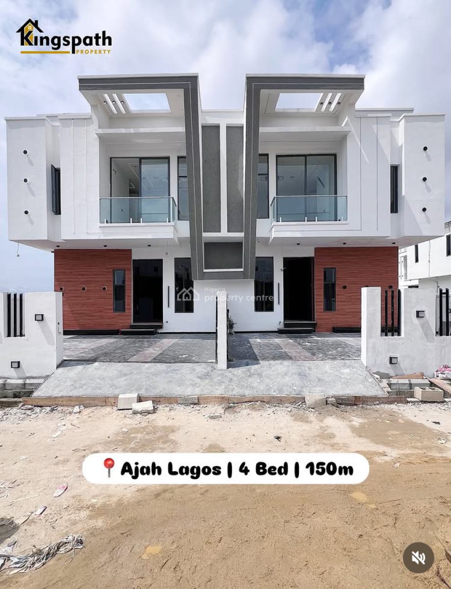 Luxury 4 Bedroom Self Compound Duplex with Bq, Ajah, Lekki, Lagos, Semi-detached Duplex for Sale