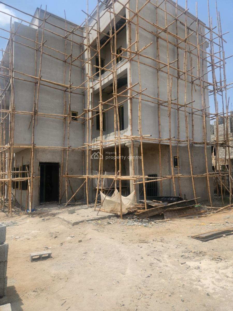5 Bedrooms Terrace Duplex with Bq Given Off As Advanced Carcass, Valentine Nwabueze Crescent, Jahi, Abuja, Terraced Duplex for Sale