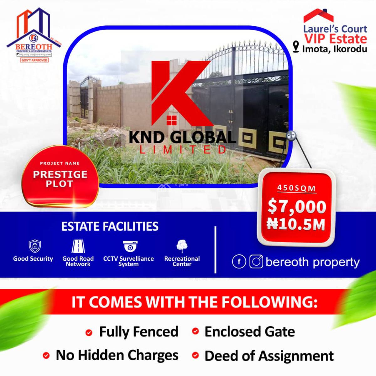 V.i.p Estate, Imota, Ikorodu, Lagos, Mixed-use Land for Sale