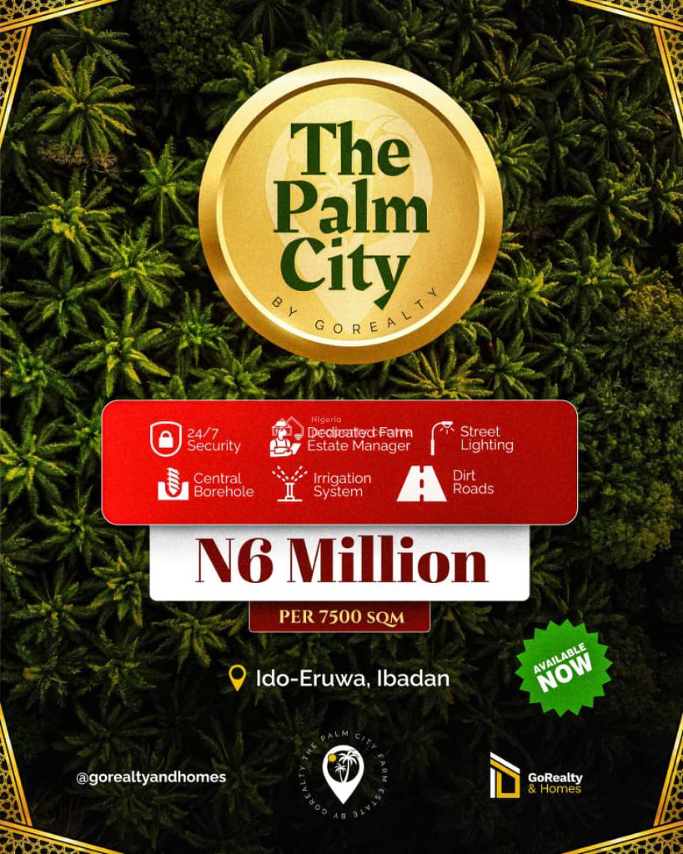 Exciting Opportunity to Own 1to 15 Plot of Cassava/ Palm Trees Farmlan, Eruwa, Ibadan, Oyo State., Eruwa, Ibarapa East, Oyo, Mixed-use Land for Sale