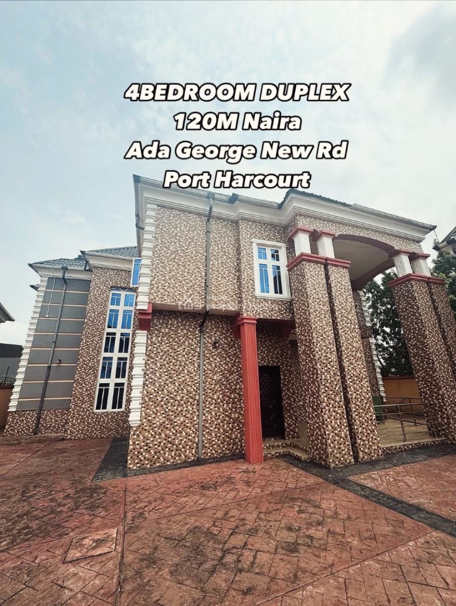 4 Bedroom Duplex Wt. 1 Bq & Gatehouse, Ada George New Road Extension, Port Harcourt, Port Harcourt, Rivers, Detached Duplex for Sale