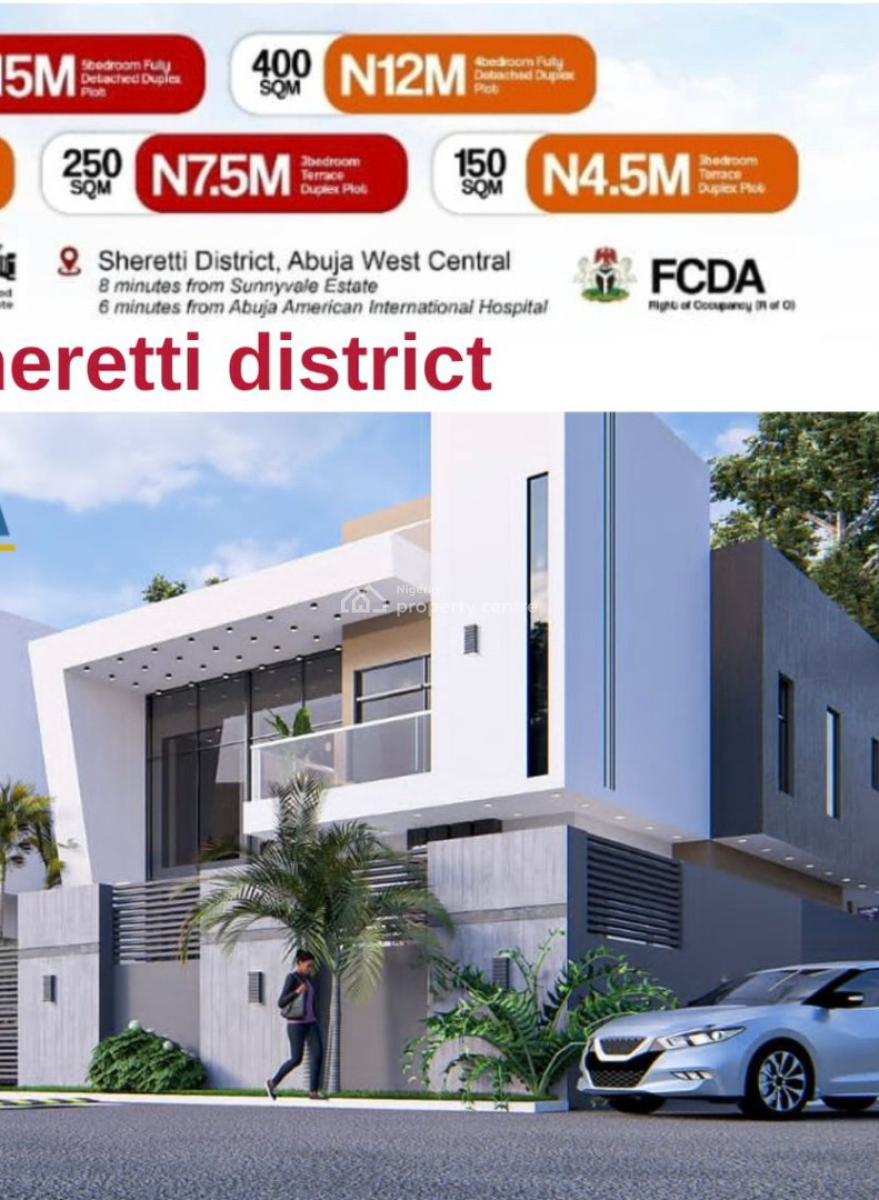 150sqm Land to Build 3 Bedrooms Terrace Duplex, Sheretti District, Kabusa - Airport Road, Abuja, Kabusa, Abuja, Residential Land for Sale