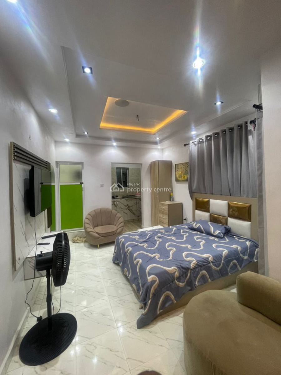 a Fully Furnished and Spacious Studio Apartment, Upstairs with Pop, Off Morocco Road, Shomolu, Lagos, Self Contain (single Rooms) for Rent