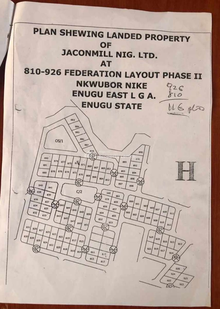 Genuine Plots of Land with C-of-o in Emene, Enugu City., Federation Layout, Enugu, Enugu, Mixed-use Land for Sale