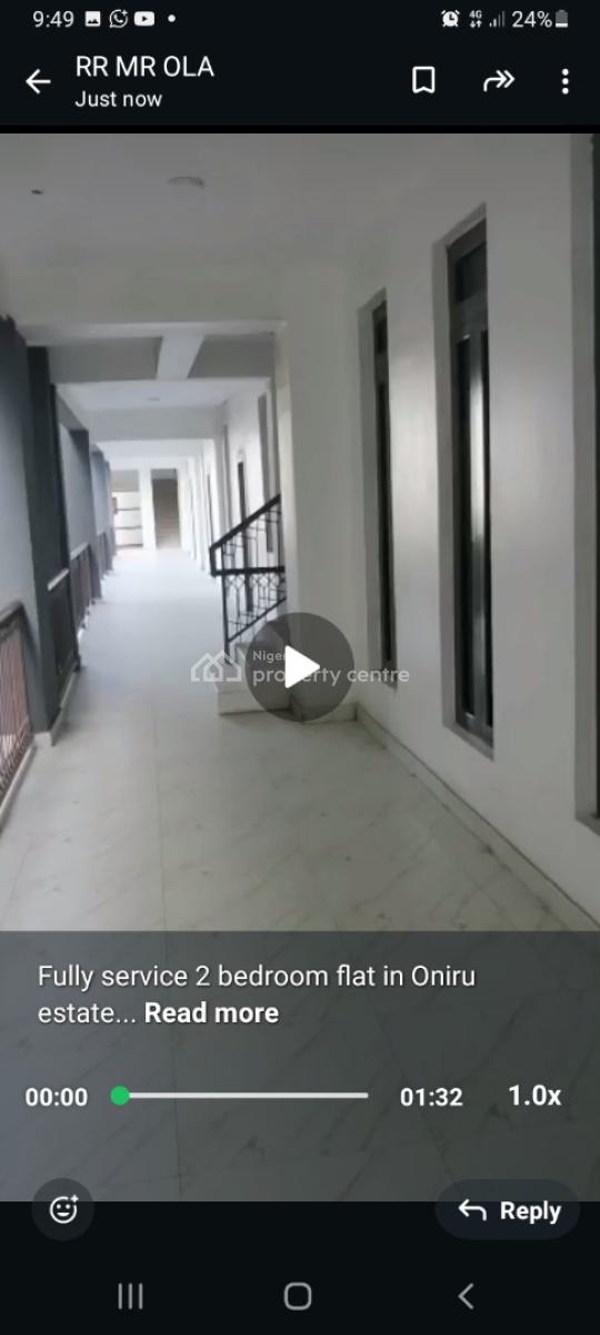 Fully Serviced 2bedroom Flat in Oniru Estate, Oniru Estate, Oniru, Victoria Island (vi), Lagos, Flat / Apartment for Rent