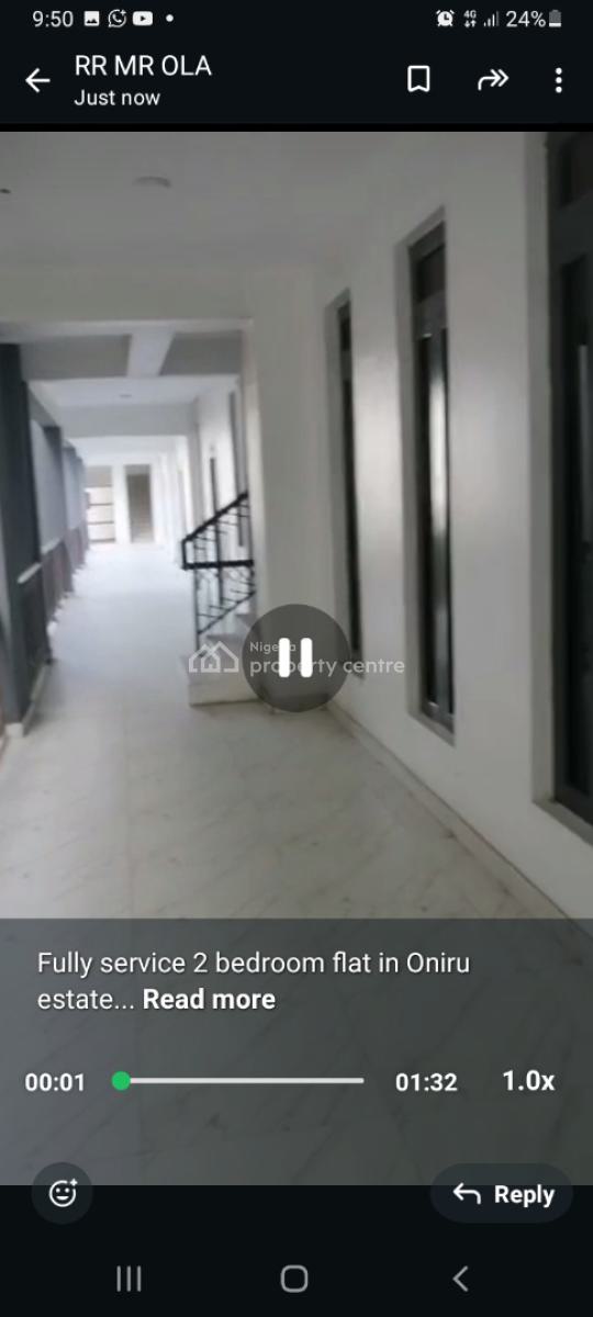 Fully Serviced 2bedroom Flat in Oniru Estate, Oniru Estate, Oniru, Victoria Island (vi), Lagos, Flat / Apartment for Rent