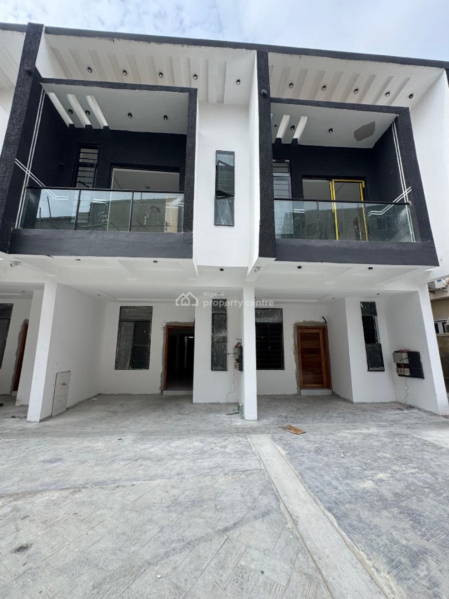 Lovely Built 4 Bedroom Terrace Duplex with Bq in Secure Estate, Chevron, Lekki, Lagos, Terraced Duplex for Sale