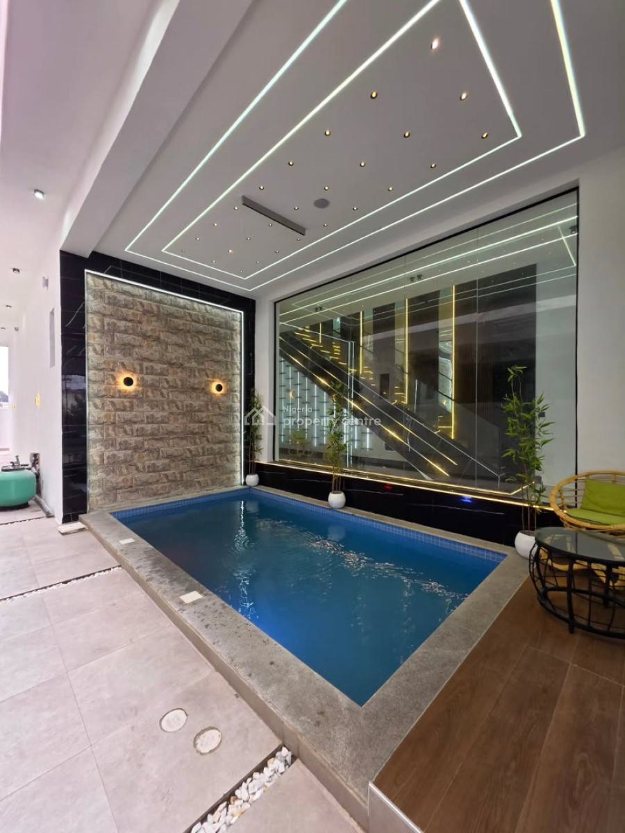 Luxury Contemporary 5 Bedroom Fully Detached Duplex with Pool and Cine, Chevron, Lekki, Lagos, Detached Duplex for Sale