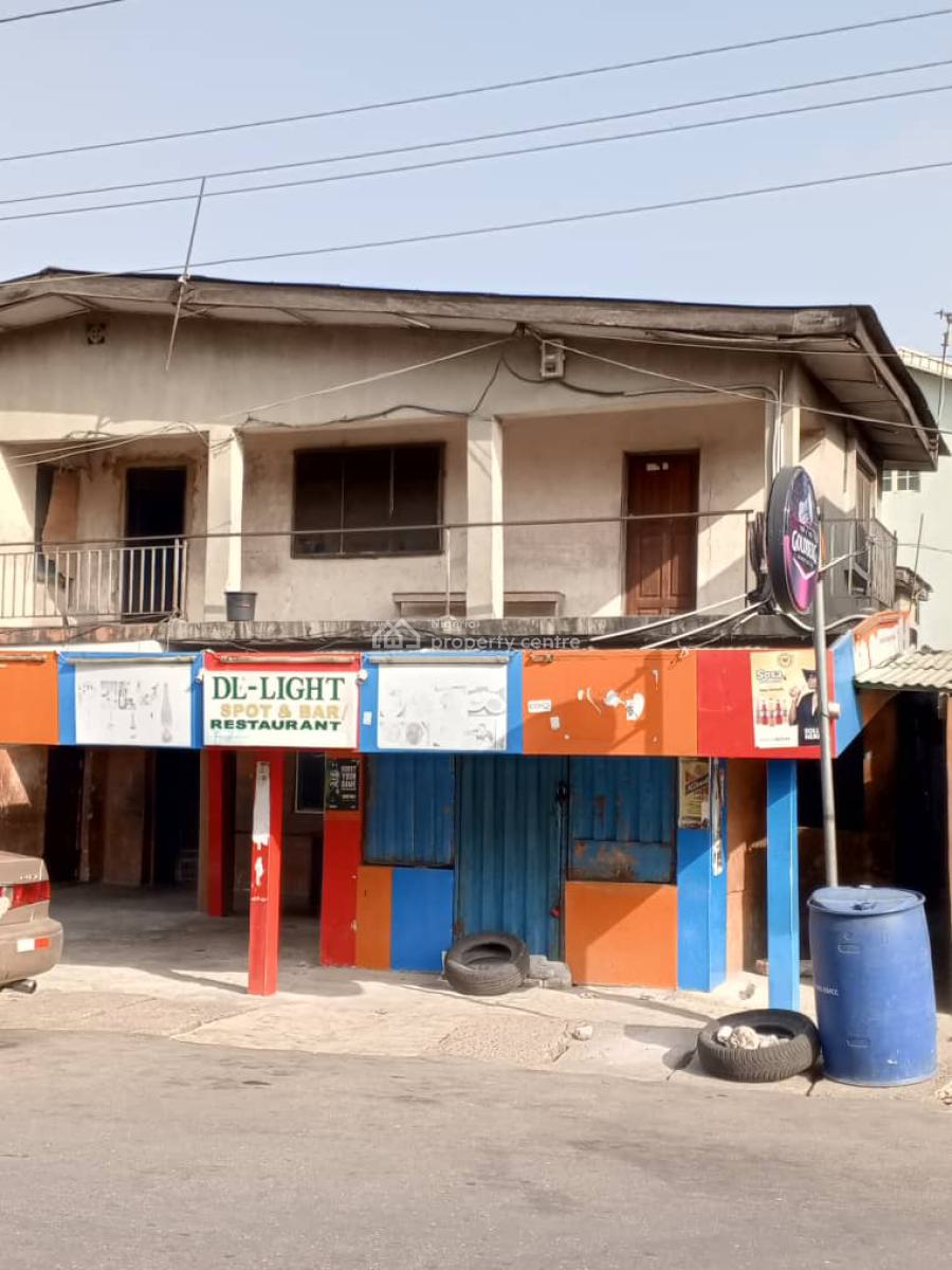 Detached House with 14 Rooms, 2 Room Bq and a Shop Sitting on Land Size, Off Unity Road, Ikeja, Lagos, Detached Duplex for Sale
