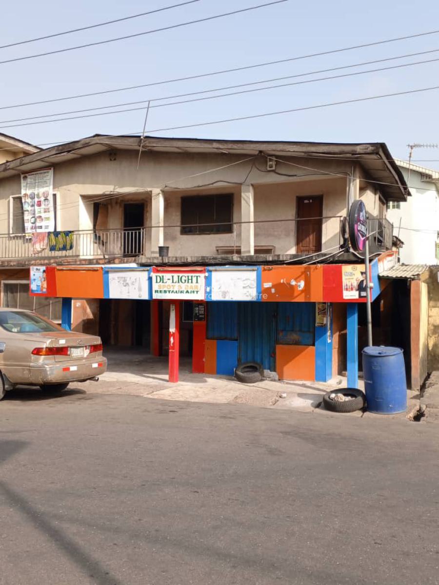 Detached House with 14 Rooms, 2 Room Bq and a Shop Sitting on Land Size, Off Unity Road, Ikeja, Lagos, Detached Duplex for Sale