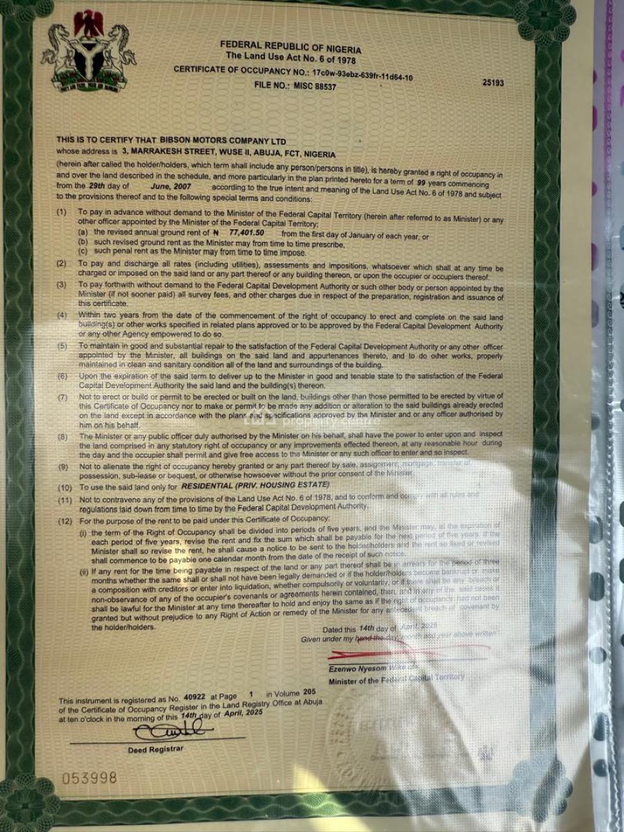 Plot of Land, Katampe (main), Katampe, Abuja, Land for Sale