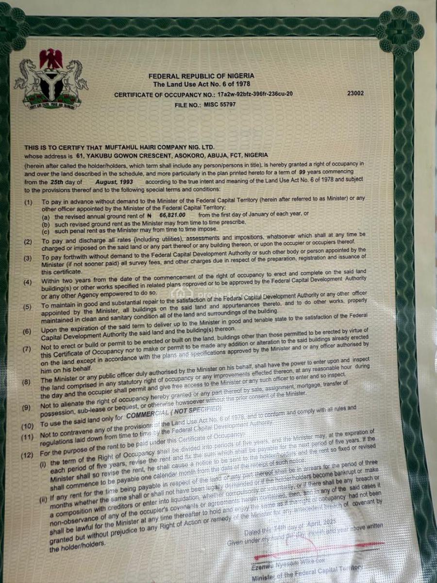 Plot of Land, Katampe (main), Katampe, Abuja, Land for Sale