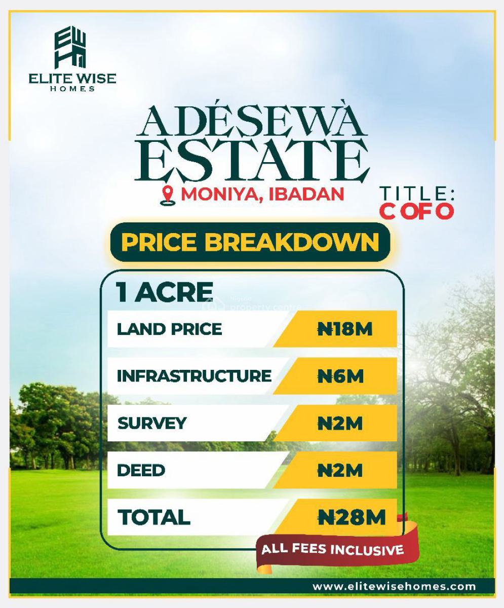 Adèsèwá Estate, Moniya, Ibadan, Oyo, Residential Land for Sale