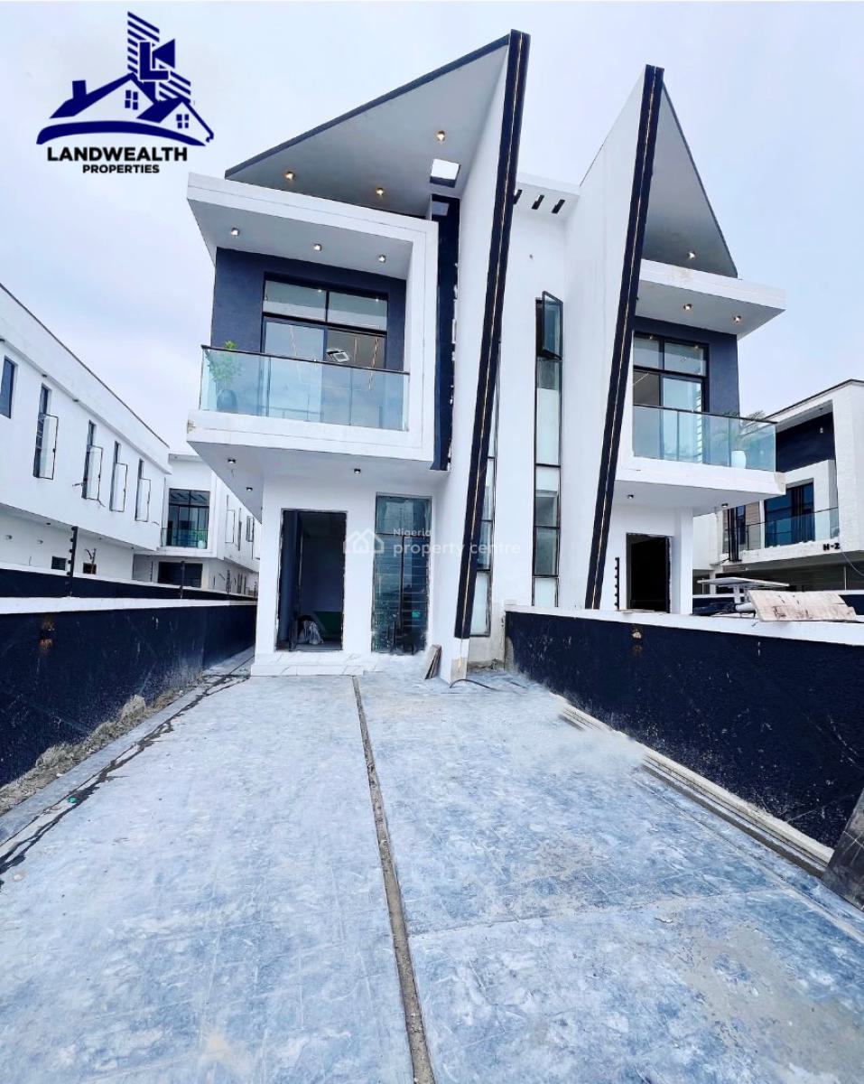 Contemporary 4 Bedroom Semi-detached Duplex with Bq, Secure Estate at Ikota Lekki, Ikota, Lekki, Lagos, Semi-detached Duplex for Sale