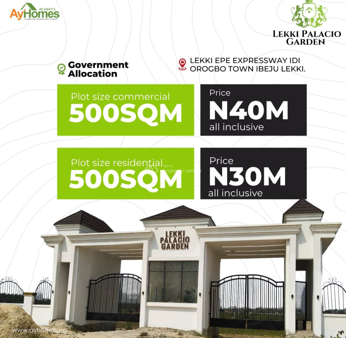 Residential Plots with C of O, Lekki Palacio Garden Nestled Along The Lively Lekki-epe Expressway, Ibeju Lekki, Lagos, Residential Land for Sale