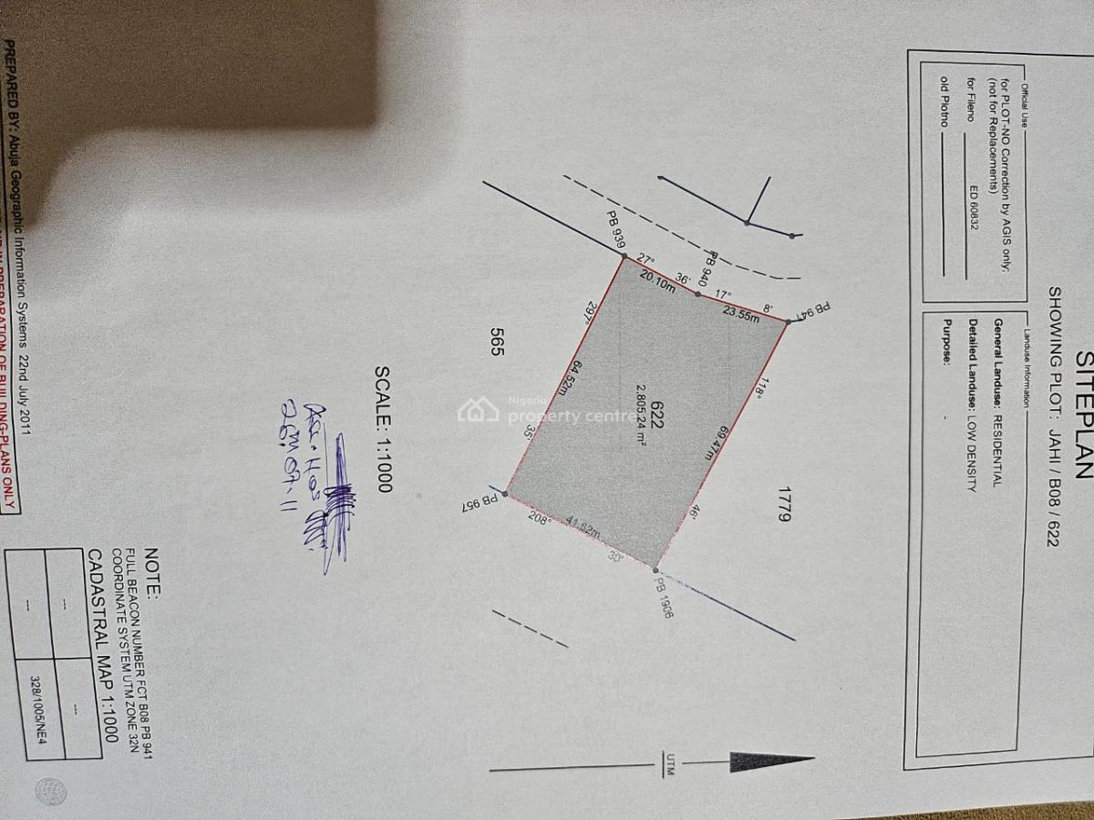 a Residential Land with C of O, Katampe, Katampe, Abuja, Residential Land for Sale