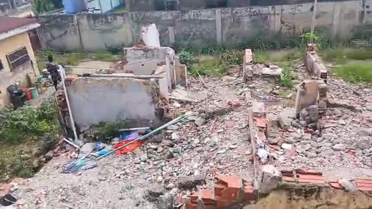 Land Measuring 411sqm in a Well Secured Environment, Funmilayo Onaronke Street, Chemist Bus Stop By Total Filling Station, Akoka, Yaba, Lagos, Land for Sale