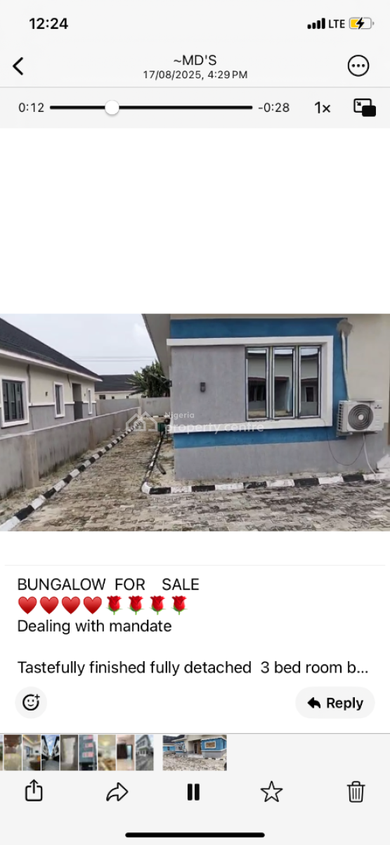 Tastefuly Built Fully Detached 3bed Bungalow with Bq, Gbetu ,awoyaya,ibeju ,lekki ,lagos ,nigeria, Awoyaya, Ibeju Lekki, Lagos, Detached Bungalow for Sale