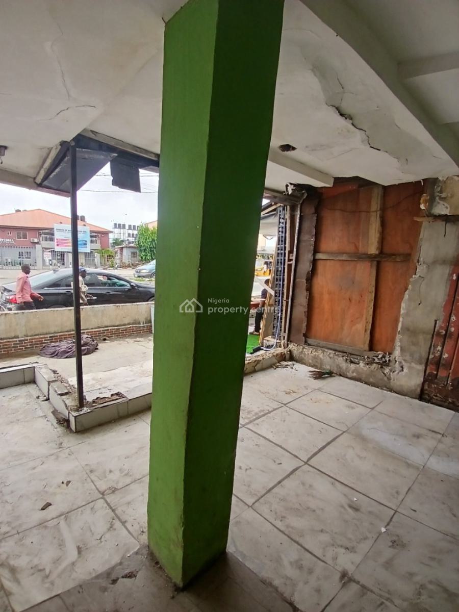 a Shop Downstairs with Large Space Along Facing Road, Ado Road, Ajah, Lagos, Shop for Rent
